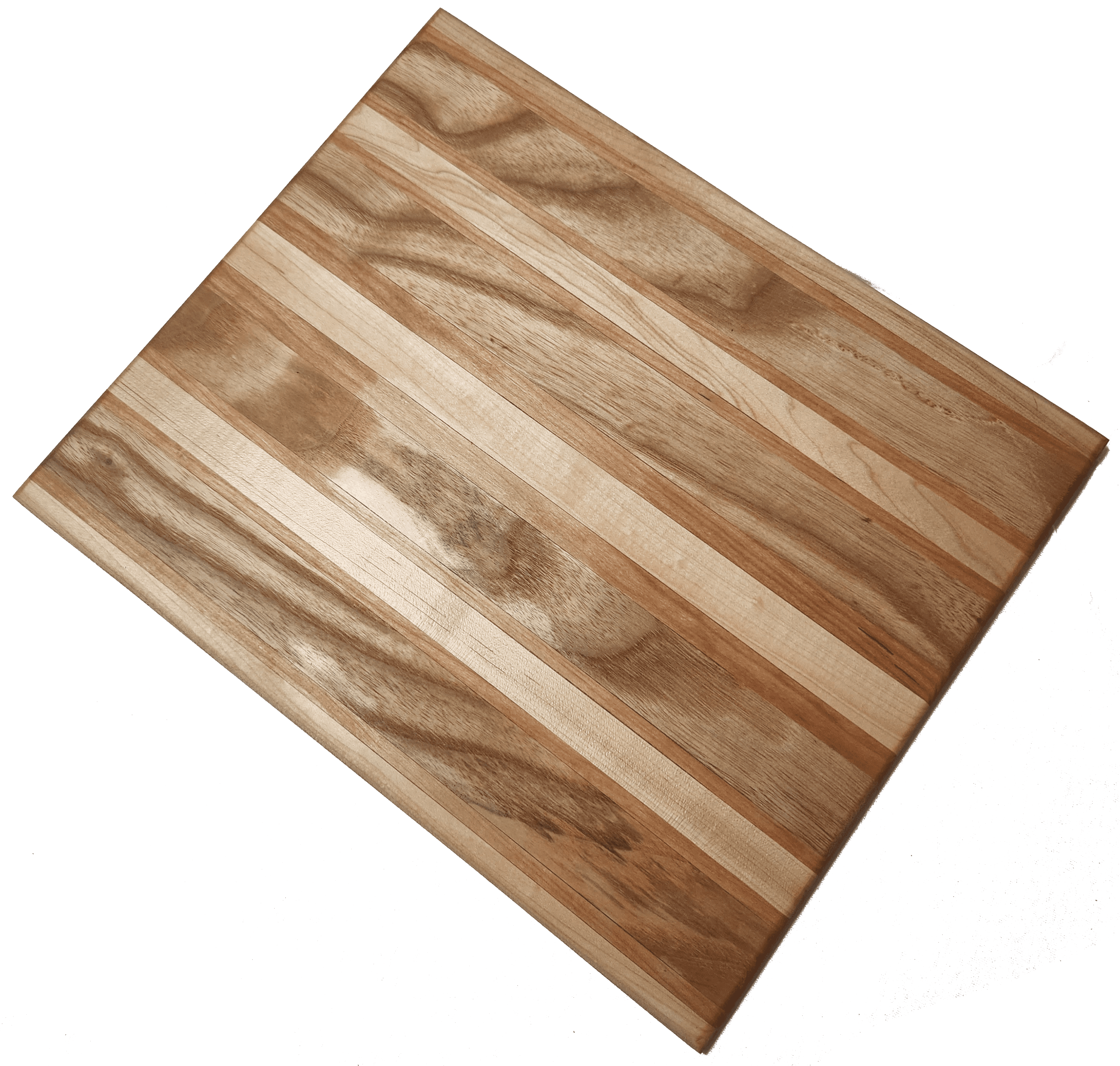 Maple, Ash and Cherry Face Grain Cutting Board - Real Example