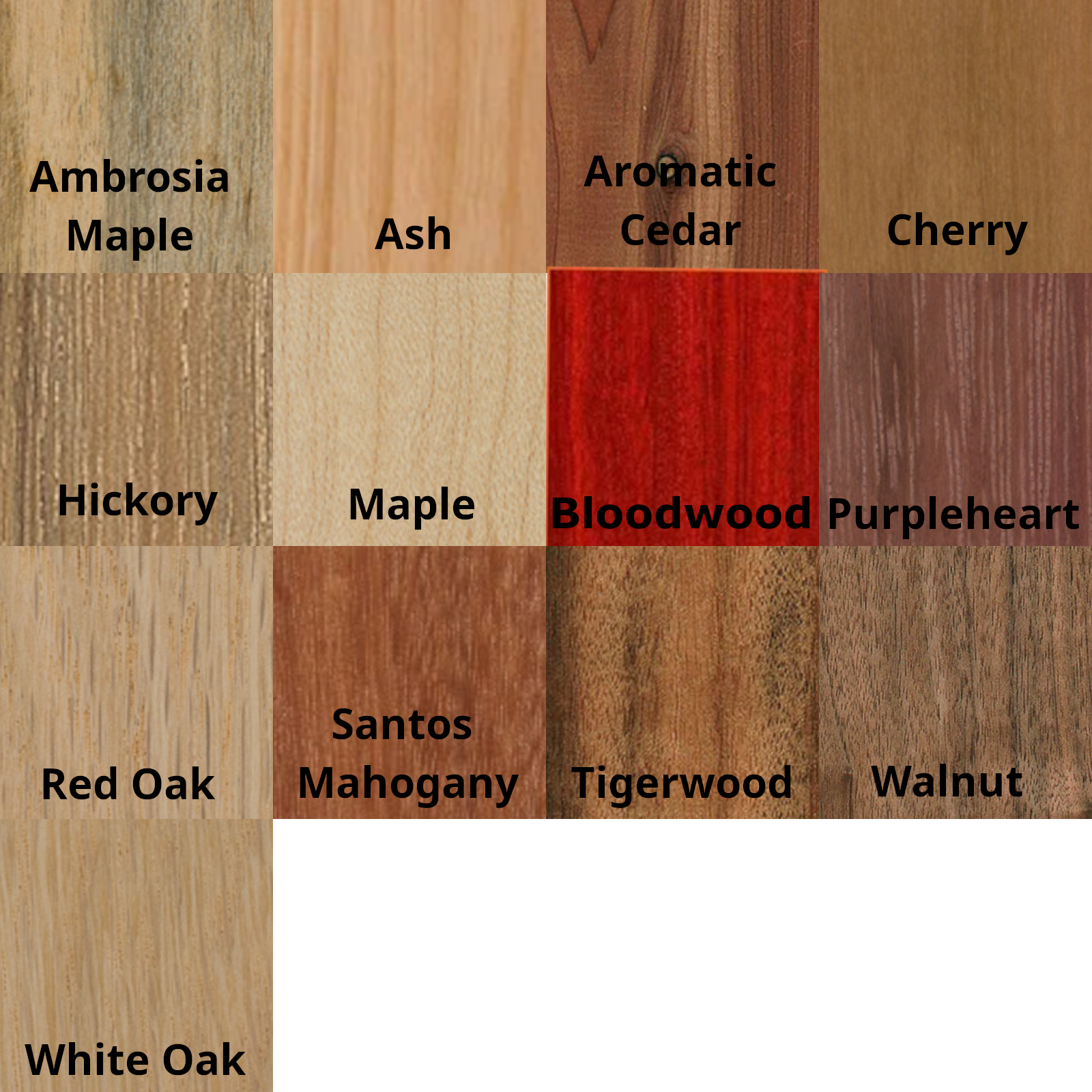 Brown Maple Wood Samples